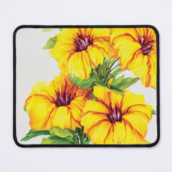Item preview, Sunshine in Bloom: Yellow Flower Painting designed and sold by KirtidaOrg.