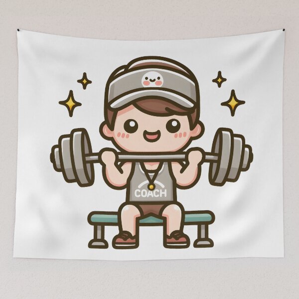 Item preview, Kawaii Athletic Coach: Wearing A Tank Top designed and sold by CanvasCutie.