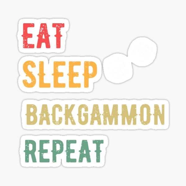 Item preview, Eat sleep backgammon repeat funny backgammon lover designed and sold by Lulustarfox.
