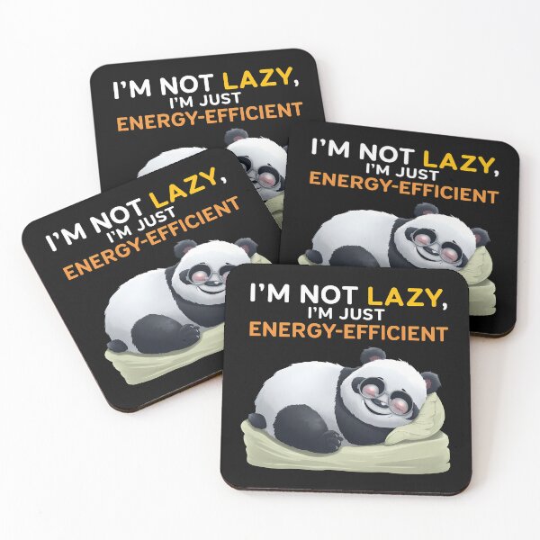 Item preview, Energy-Efficient Panda - Funny Quote designed and sold by VaskarPaul.
