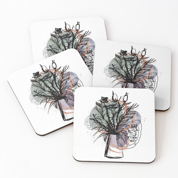 Item preview, Charming Ink-and-Wash Vases: Timeless Beauty designed and sold by goldcov.