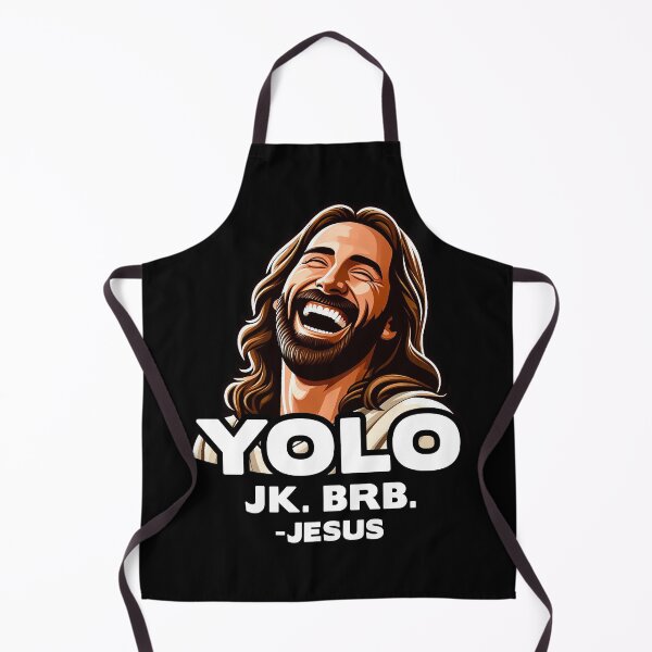 Item preview, YOLO JK BRB Jesus designed and sold by plushism.