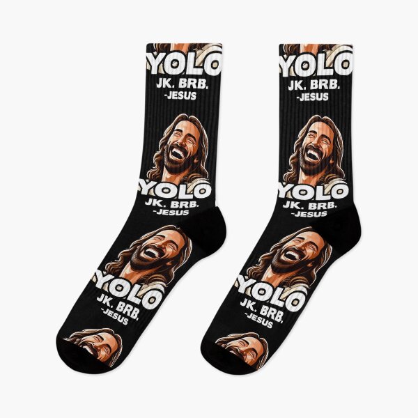 Item preview, YOLO JK BRB Jesus designed and sold by plushism.