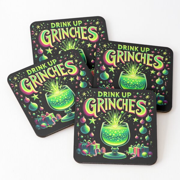 Item preview, Drink Up Grinches: Festive Image Perfect for Clothing Printing designed and sold by Gatsbird Design.