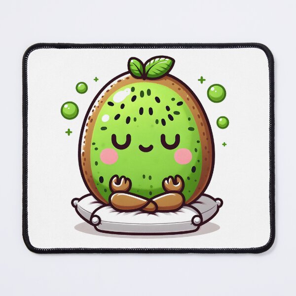 Item preview, Kawaii Kiwi With Meditation Cushion designed and sold by CanvasCutie.