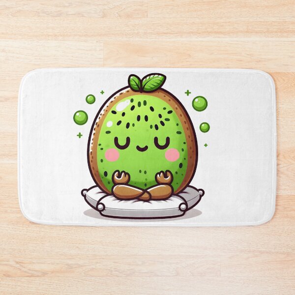 Item preview, Kawaii Kiwi With Meditation Cushion designed and sold by CanvasCutie.