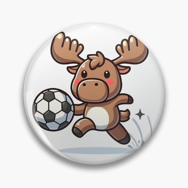Item preview, Kawaii Moose With Soccer Ball designed and sold by CanvasCutie.