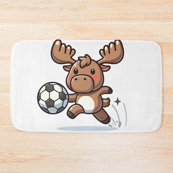 Item preview, Kawaii Moose With Soccer Ball designed and sold by CanvasCutie.