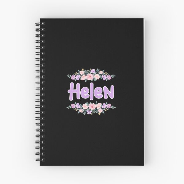 Item preview, Purple Flower Helen Name Label (Black) designed and sold by NormadWorld.