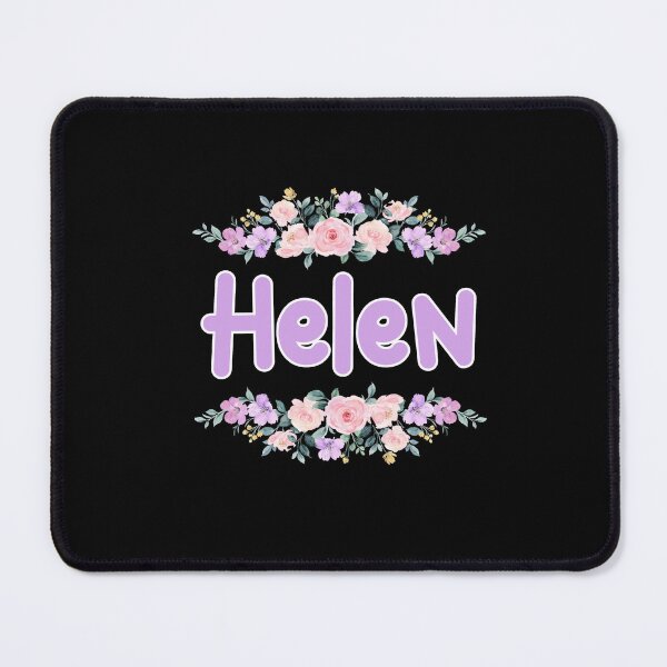 Item preview, Purple Flower Helen Name Label (Black) designed and sold by NormadWorld.