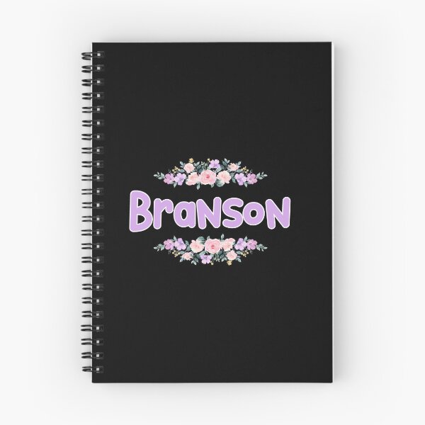 Item preview, Etiqueta de nombre Branson de flor morada (negra) designed and sold by NormadWorld.