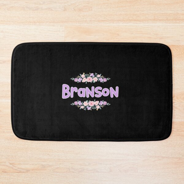 Item preview, Purple Flower Branson Name Label (Black) designed and sold by NormadWorld.