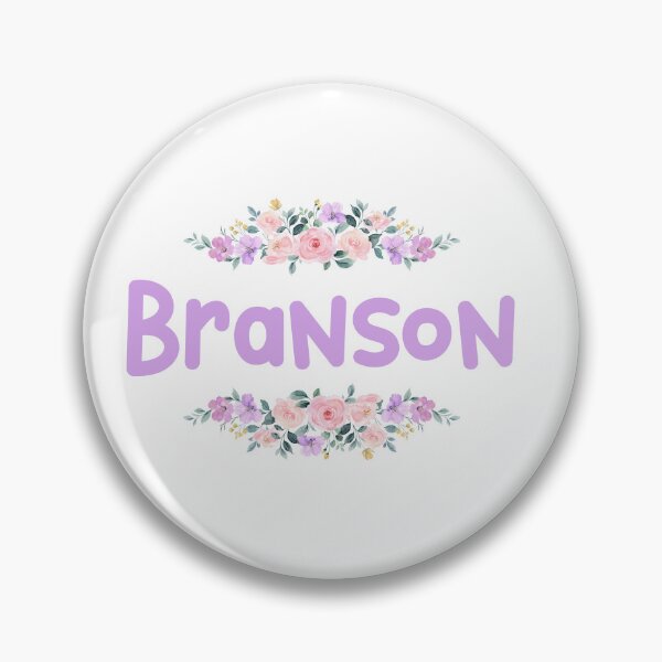Item preview, Purple Flower Branson Name Label designed and sold by NormadWorld.