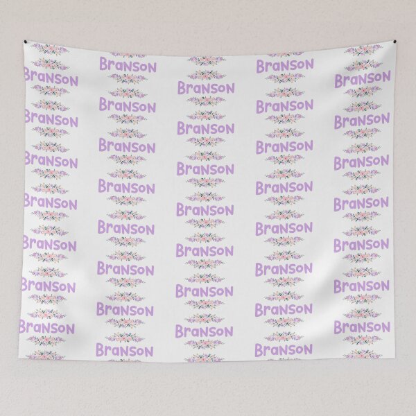 Item preview, Purple Flower Branson Name Label designed and sold by NormadWorld.