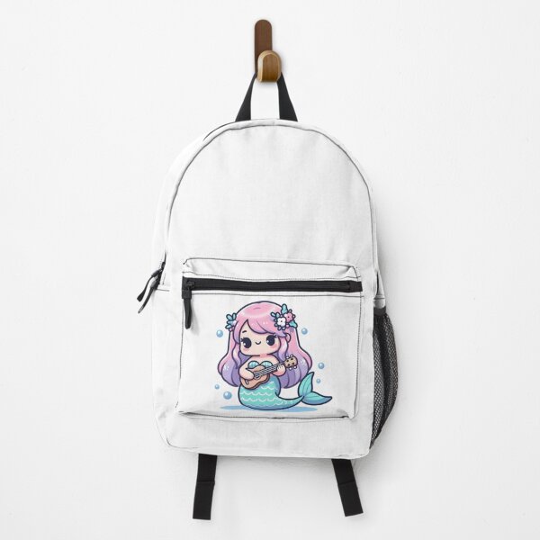 Item preview, Kawaii Bubbly Siren Playing A Ukulele With Mermaid Tail designed and sold by CanvasCutie.