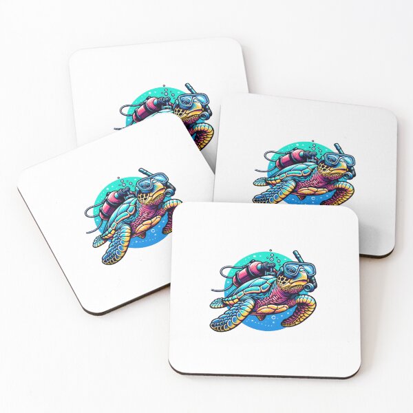 Item preview, scuba diving turtle  designed and sold by schoolarts.