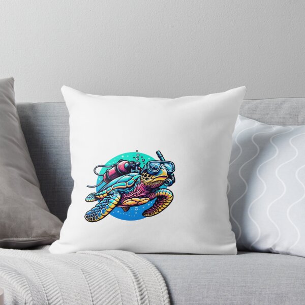 Item preview, scuba diving turtle  designed and sold by schoolarts.