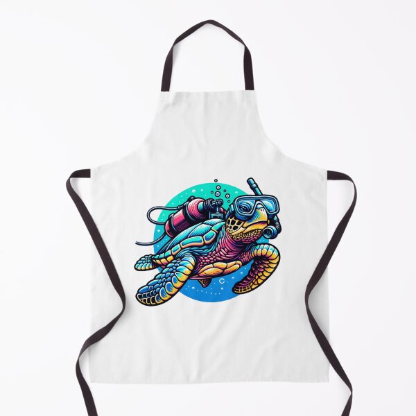 Item preview, scuba diving turtle designed and sold by schoolarts.