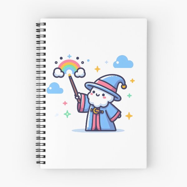 Item preview, Kawaii Wizard With A Robe And A Magic Wand designed and sold by CanvasCutie.