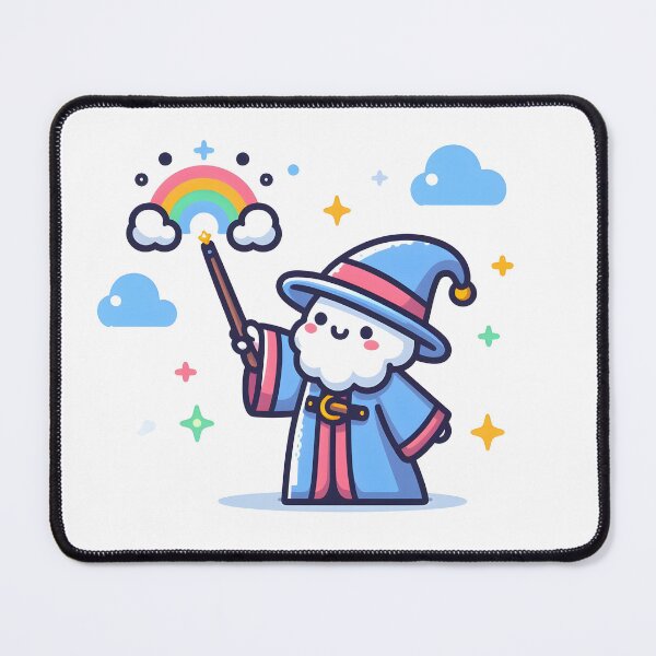 Item preview, Kawaii Wizard With A Robe And A Magic Wand designed and sold by CanvasCutie.