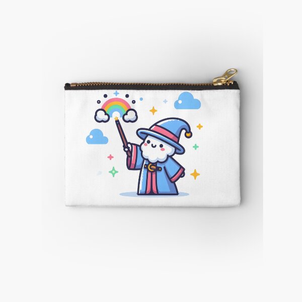 Item preview, Kawaii Wizard With A Robe And A Magic Wand designed and sold by CanvasCutie.