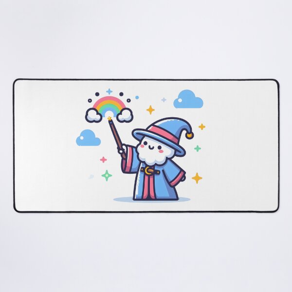 Item preview, Kawaii Wizard With A Robe And A Magic Wand designed and sold by CanvasCutie.