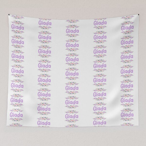 Item preview, Purple Flower Giada Name Label designed and sold by NormadWorld.