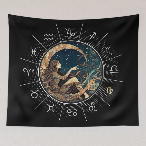Item preview, ZODIAC Virgo - Astrological VIRGO - VIRGO - ZODIAC sign - Van Gogh style - 2 designed and sold by ArtProjectShop.