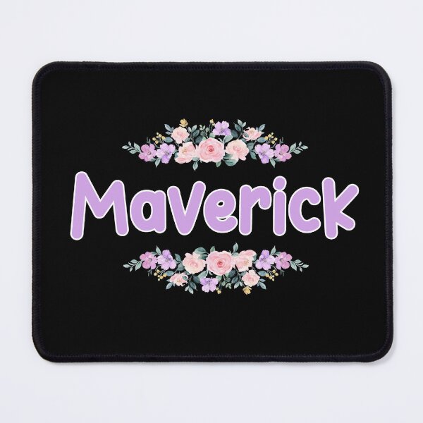 Item preview, Purple Flower Maverick Name Label (Black) designed and sold by NormadWorld.