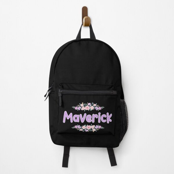 Item preview, Purple Flower Maverick Name Label (Black) designed and sold by NormadWorld.