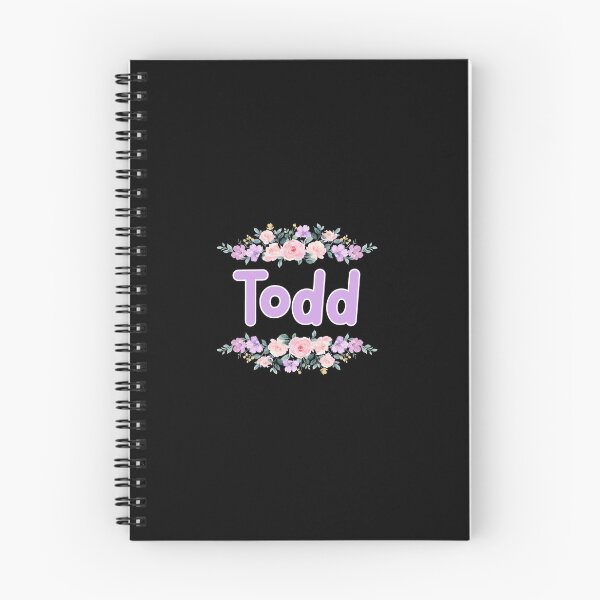 Item preview, Purple Flower Todd Name Label (Black) designed and sold by NormadWorld.