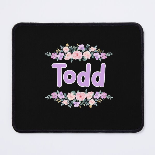 Item preview, Purple Flower Todd Name Label (Black) designed and sold by NormadWorld.