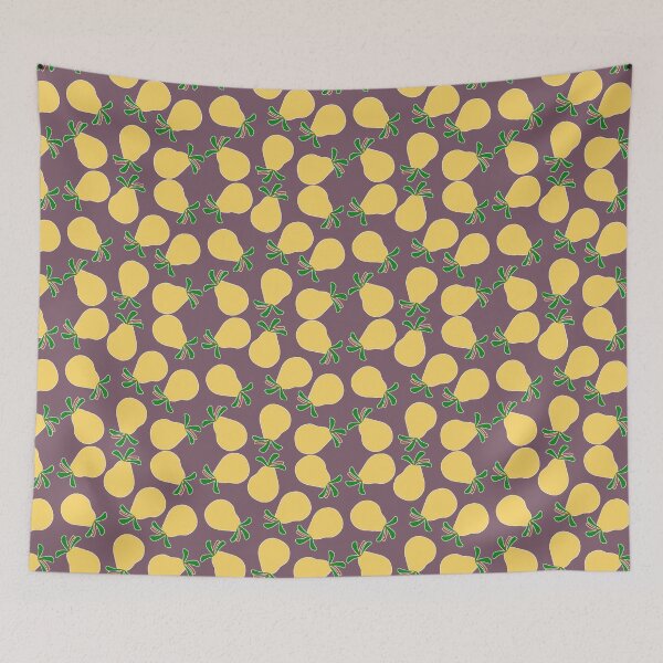 Item preview, Let's Get Fruity!: Fashion Foodie with Yellow Pears on Muted Purple Violet designed and sold by IraNiva.