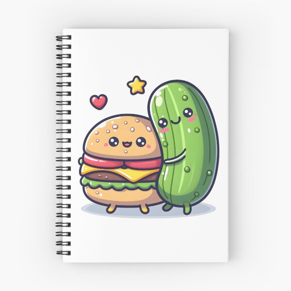 Item preview, Kawaii Burger Hugging Pickle designed and sold by CanvasCutie.