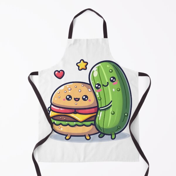 Item preview, Kawaii Burger Hugging Pickle designed and sold by CanvasCutie.