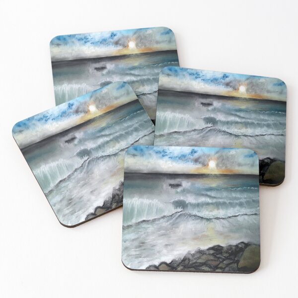 Item preview, "Breakers at sunset" designed and sold by Isa-Isarielle.