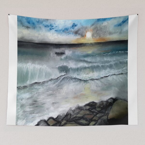 Item preview, "Breakers at sunset" designed and sold by Isa-Isarielle.