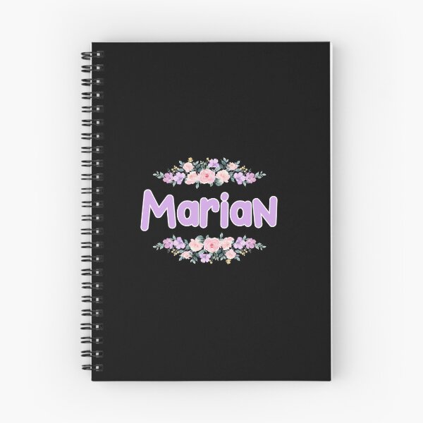 Item preview, Purple Flower Marian Name Label (Black) designed and sold by NormadWorld.