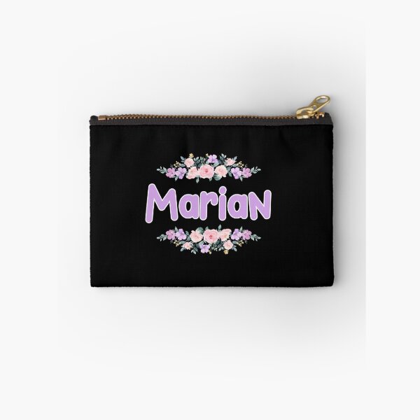 Item preview, Purple Flower Marian Name Label (Black) designed and sold by NormadWorld.