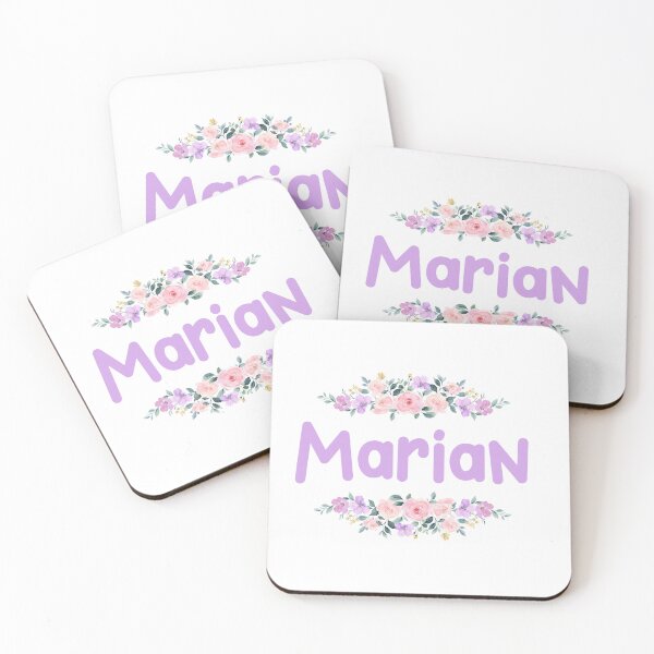 Item preview, Purple Flower Marian Name Label  designed and sold by NormadWorld.