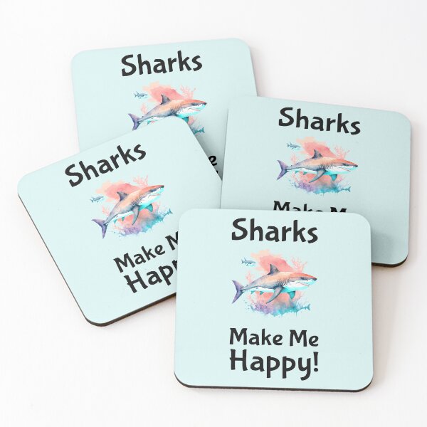 Item preview, Sharks Make Me Happy and Sticker Pack designed and sold by ShamblesShirts.