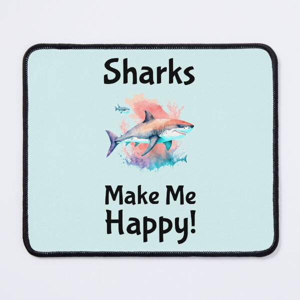 Item preview, Sharks Make Me Happy and Sticker Pack designed and sold by ShamblesShirts.