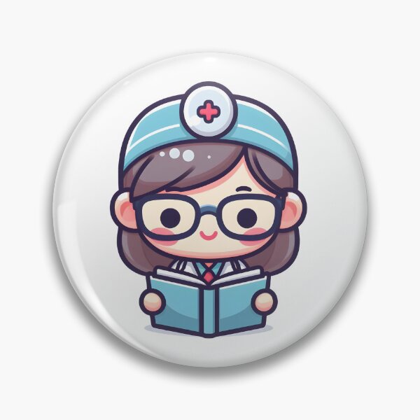 Item preview, Kawaii Doctor With Glasses Reading designed and sold by CanvasCutie.