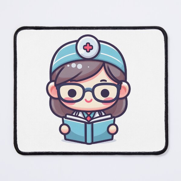 Item preview, Kawaii Doctor With Glasses Reading designed and sold by CanvasCutie.
