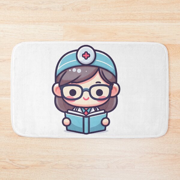 Item preview, Kawaii Doctor With Glasses Reading designed and sold by CanvasCutie.