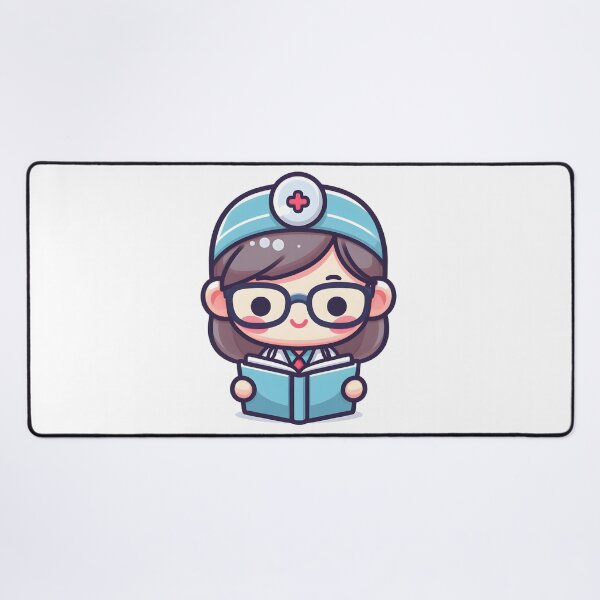 Item preview, Kawaii Doctor With Glasses Reading designed and sold by CanvasCutie.