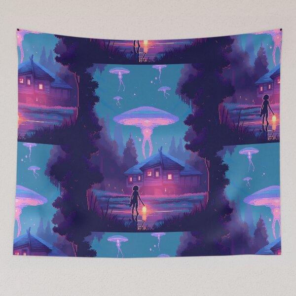 Item preview, Extraterrestrial home visitation, 16bit - Pixel art designed and sold by octoboobs.