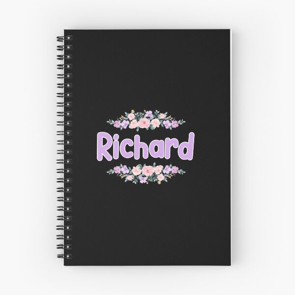Item preview, Purple Flower Richard Name Label (Black) designed and sold by NormadWorld.