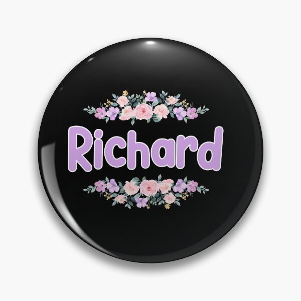 Item preview, Purple Flower Richard Name Label (Black) designed and sold by NormadWorld.