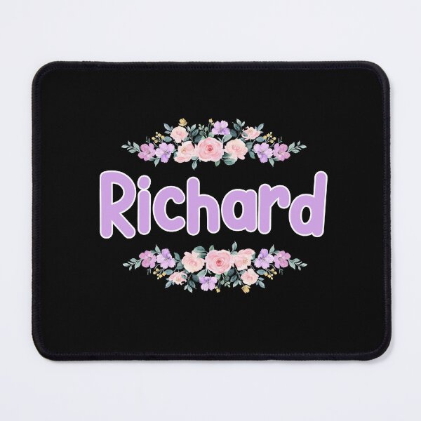 Item preview, Purple Flower Richard Name Label (Black) designed and sold by NormadWorld.